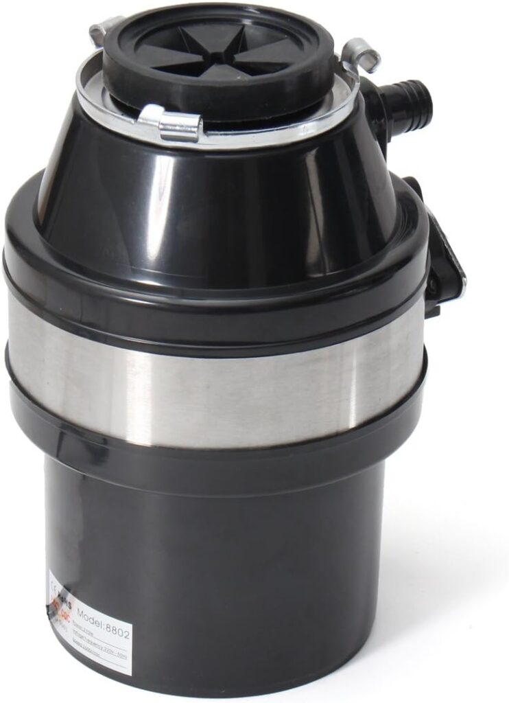 DORLIONA 370W 220V Waste Disposer Food Garbage Sink Disposal Garbage Disposal with Power Cord US Plug Single Item.